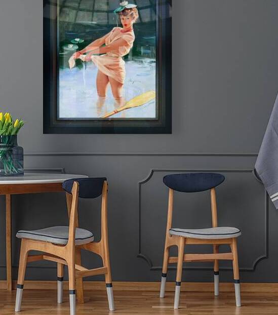 Water Lilies by Gil Elvgren Vintage Art Xzendor7 Old Masters Reproductions by xzendor7