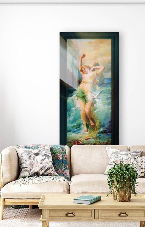 Water Nymph by Joseph Bernard Hans Zatzka Remastered Xzendor7 Classical Fine Art Old Masters Reproductions by xzendor7