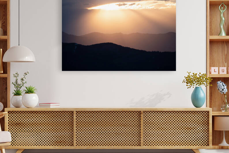 Sunset Mountain Layers by Noah Lang