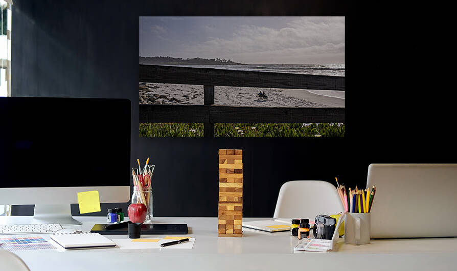 Framed Couple Seal Rock Overlook by Jean Dzhermakyan