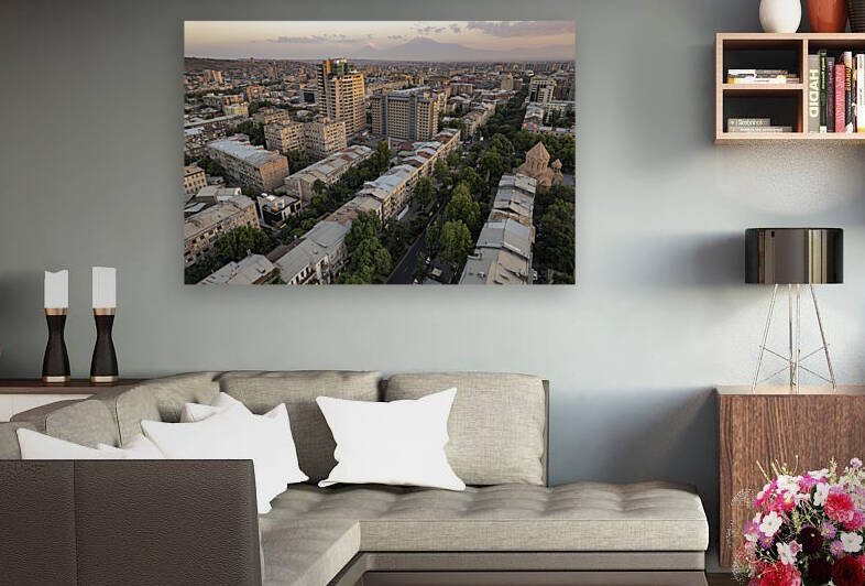 Abovyan St Aerial Mount Ararat by Jean Dzhermakyan