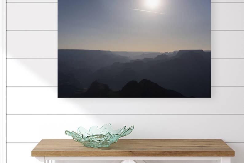 Grand Canyon in the Distance at Sunset by Jean Dzhermakyan