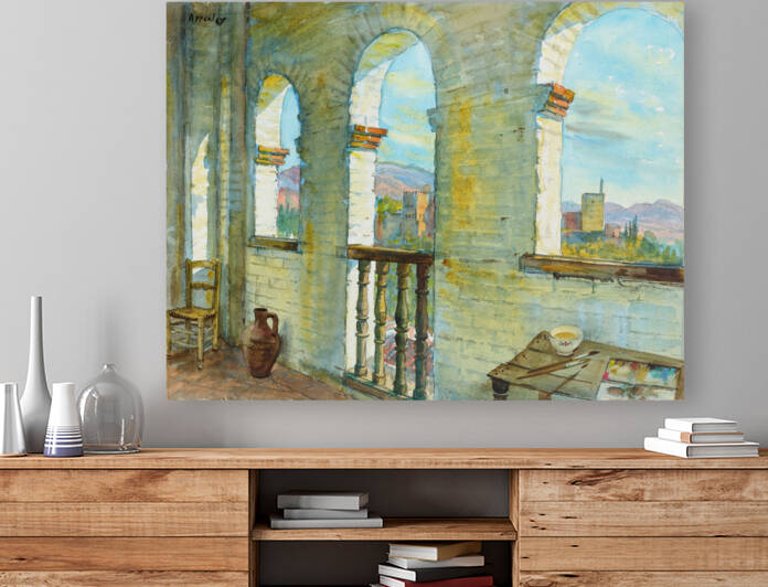 View from my studio Granada Spain by George Owen Wynne Apperley