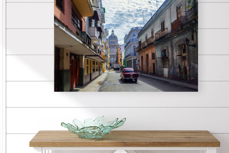 Classic american car on a street - Havana - Cuba by fotojourneys