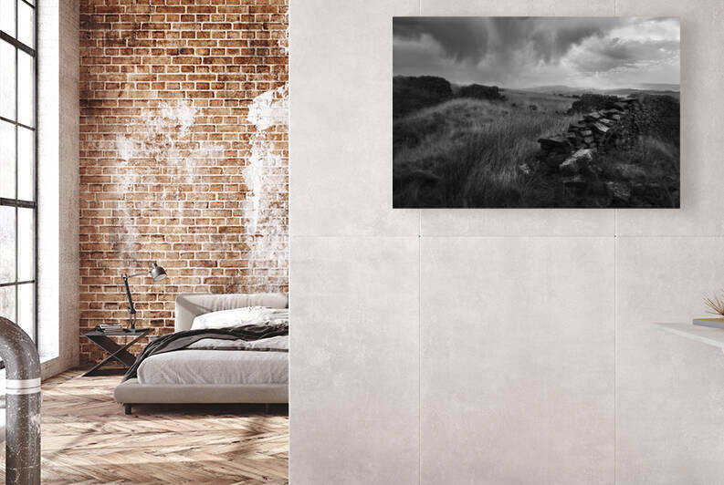 Ancient stone wall on a stormy day - England by fotojourneys