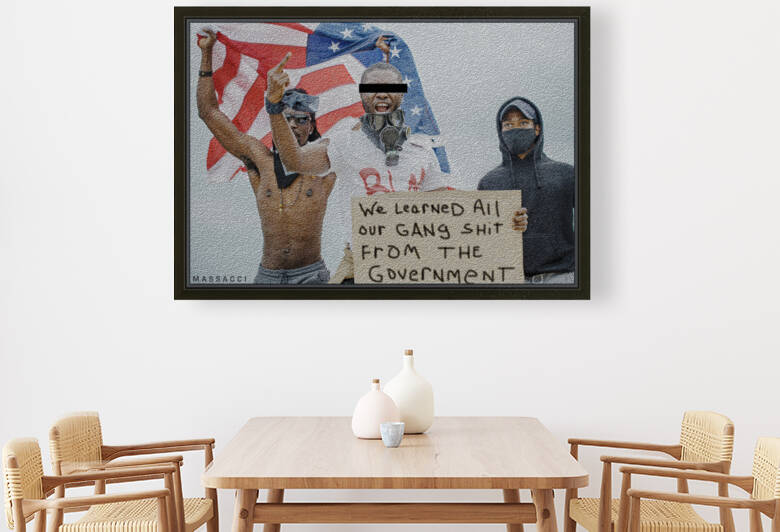 red white and crew by Massacci Art