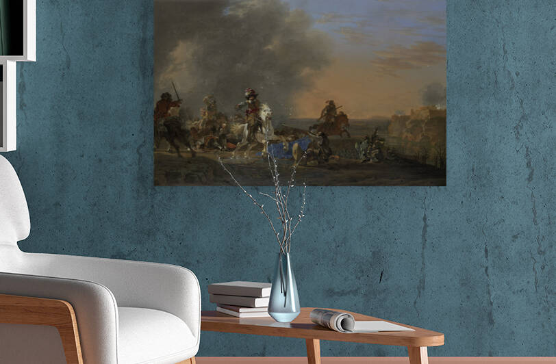 Ruitergevecht bij zonsondergang. Rijksmuseum by artcenter