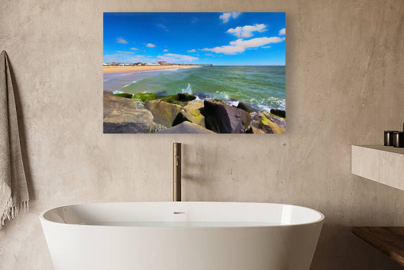 Ocean City on the Rocks Abstraction by Bill Swartwout Photography