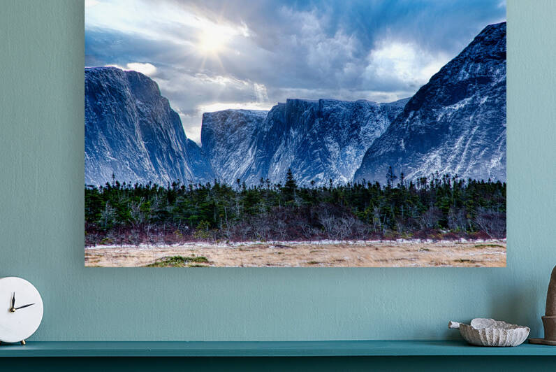 Snowy Western Brook Fjords by Dustin Carroll