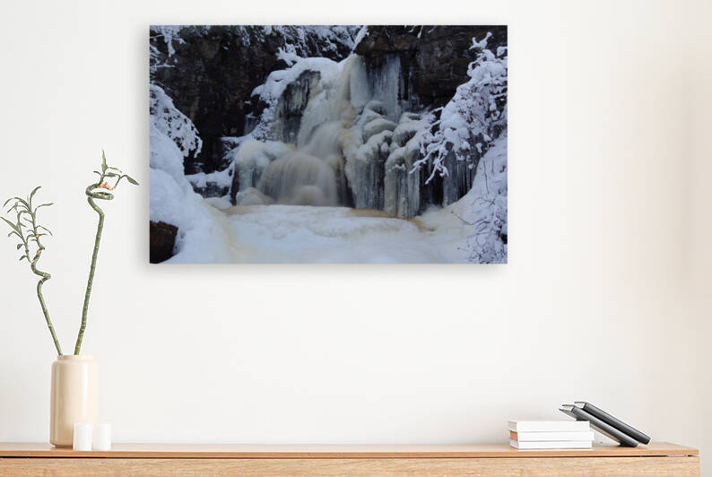 Icy waterfall at triplefalls by Dustin Carroll