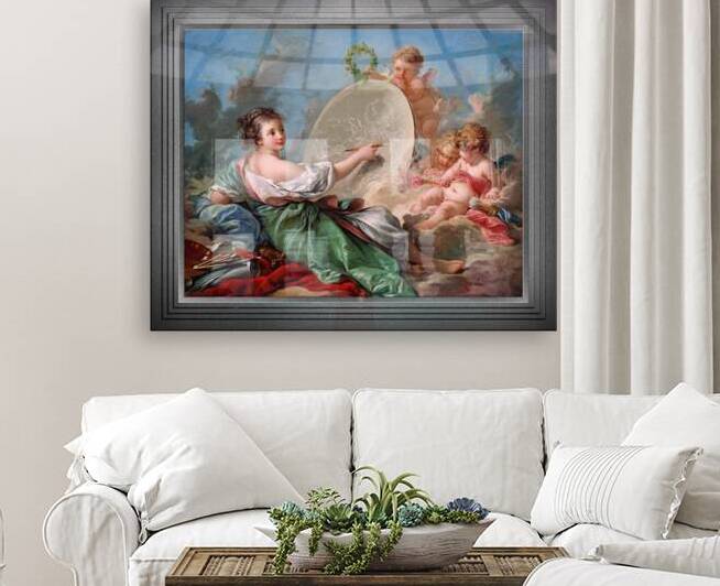 Allegorie de la Peinture by Francois Boucher Remastered Xzendor7 Classical Fine Art Old Masters Reproductions by xzendor7