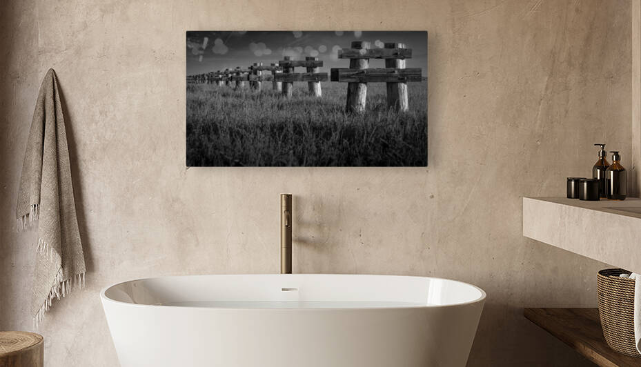 EstuaryPilons LRG BW by Darren Jackson