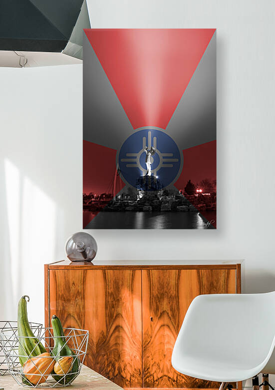 Wichita Flag Keeper of the Plains by Joe Montiel