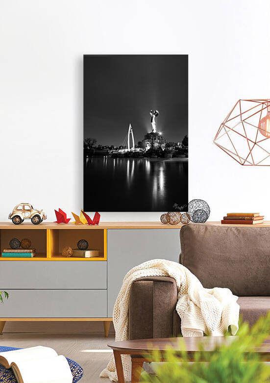 Keeper of the Plains Black and White by Joe Montiel