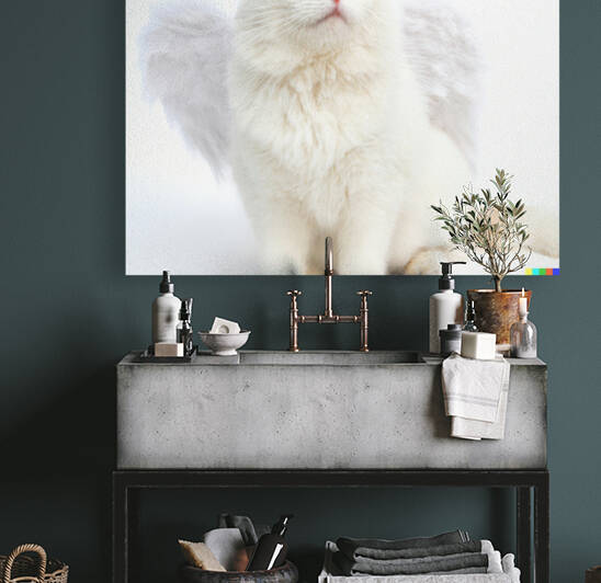 white cat angel by Tim A Rowland