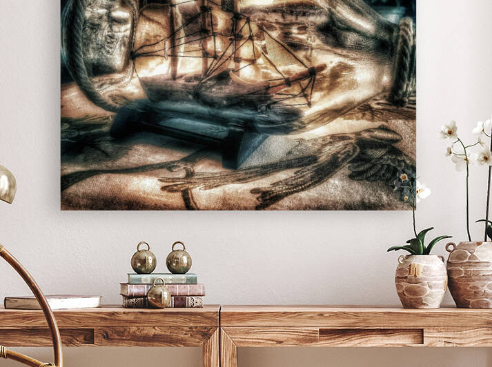 Ship In A Bottle  by Light Through Glass