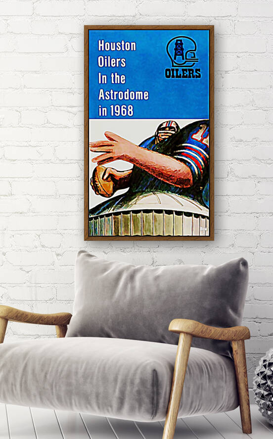 1968 Houston Oilers Football Art Remix by Row One Brand
