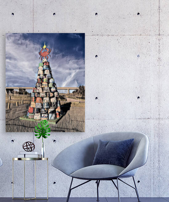 Crab Basket Christmas Tree in Charcoal by Bill Swartwout Photography