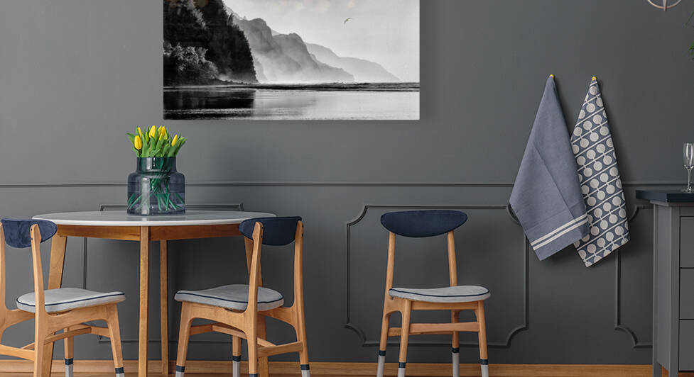 Misty sunset on Na Pali coastline by Steve Heap