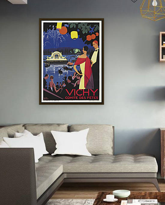 Vichy French Art Deco travel poster by VINTAGE POSTER