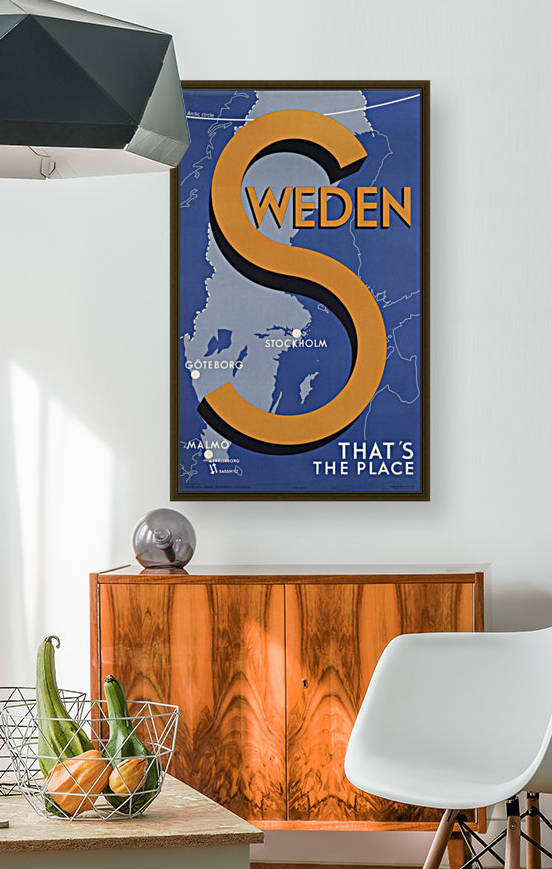Stockholm Goteborg Malmo Sweden Thats the place vintage poster by VINTAGE POSTER
