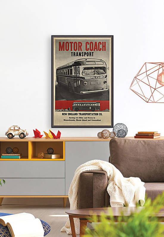 Motor Coach Transport, New England Transportation Co, 1940 by VINTAGE POSTER