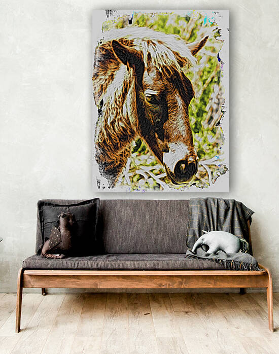 Assateague Pony Wyld Wynds Colt Watercolor by Bill Swartwout Photography