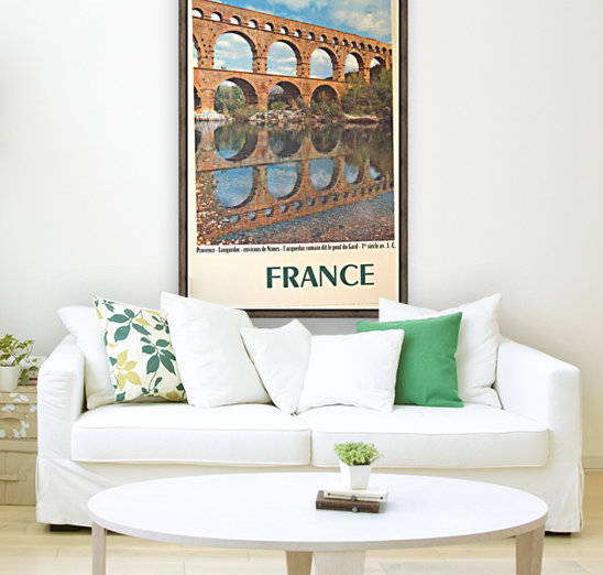 Pont du Gard France travel poster by VINTAGE POSTER