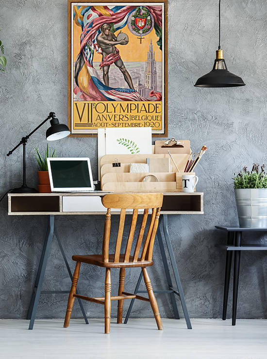 VII Olympiade, Anvers lithographic poster by VINTAGE POSTER