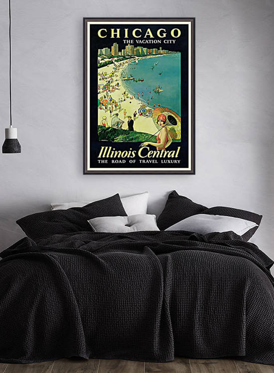 1929 Chicago Travel Advertisement Art Picture Poster by VINTAGE POSTER