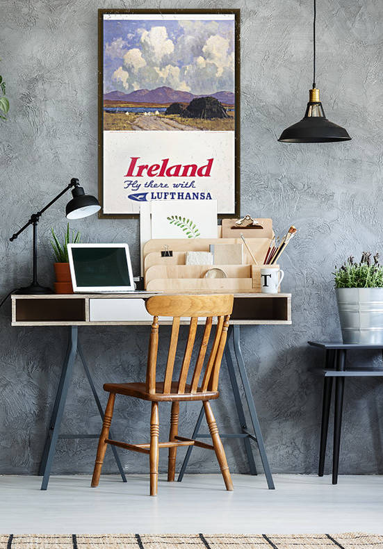 Ireland Fly there with Lufthansa by VINTAGE POSTER