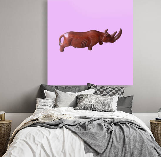 painting of rhinoceros by thebestart