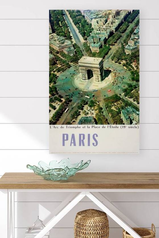 French travel poster L'Arc de Triomphe Paris France by VINTAGE POSTER