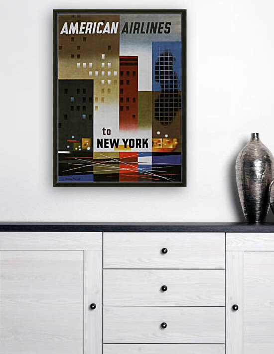 American Airlines to New York Travel Poster 1940 by VINTAGE POSTER