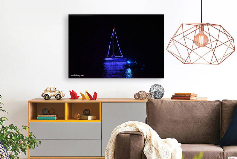 Blue Christmas Boat by earthdawg