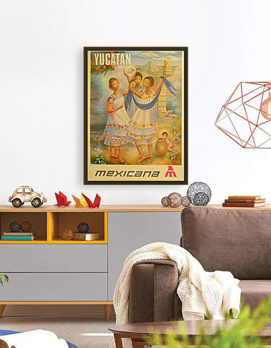 Yucatan Mexico Mexicana Airlines by VINTAGE POSTER