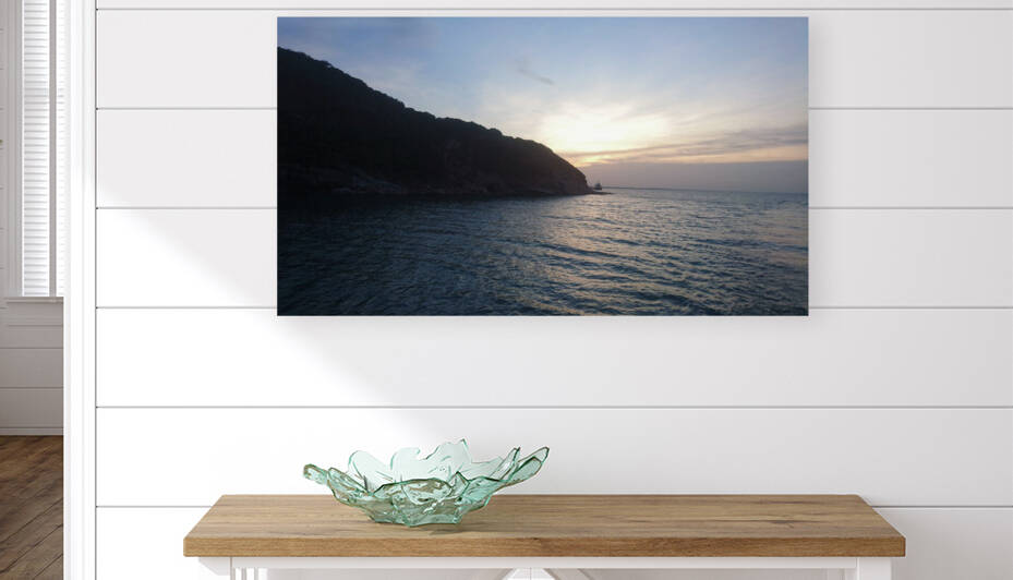 Sunset in Songkhla Lake Thailand by Saowalux Poshyanandana