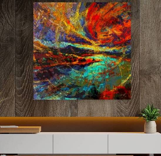 Pedernal Sunset Abiquiu Digital by Tom McGee Art  Landscapes Reimmagined