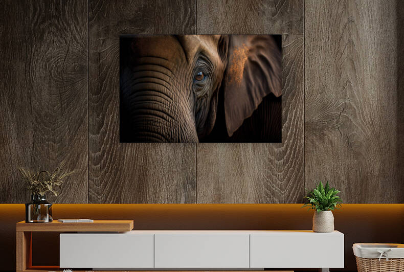 African Elephant Digital Portrait by Design Cueva