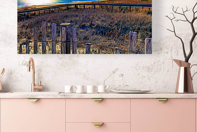 Fenwick Island Beach and Dune Crossing Expressionism by Bill Swartwout Photography