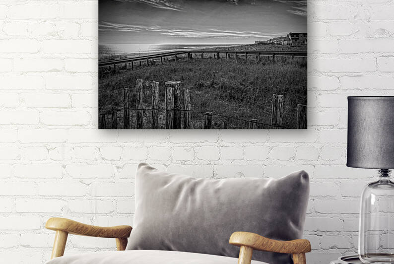 Fenwick Island Beach and Dune Crossing B&W by Bill Swartwout Photography