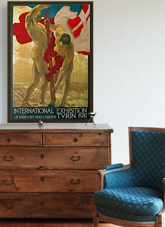 International Exhibition of Industry and Labour Turin 1911 by VINTAGE POSTER
