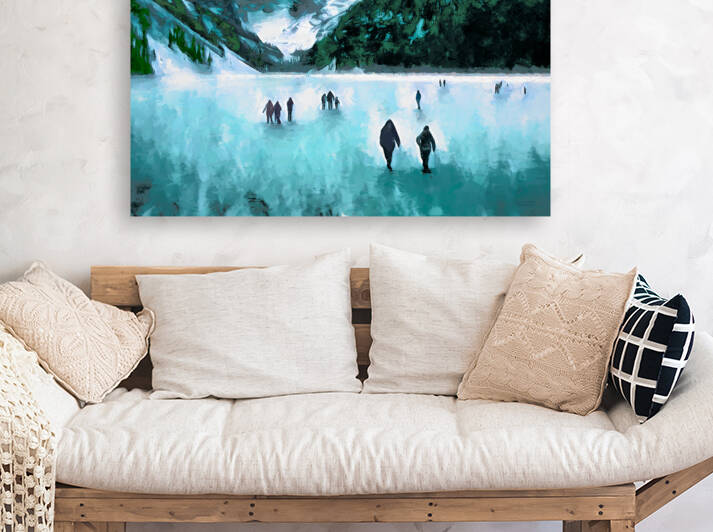 Walking on Lake Louise by ArcheanArt