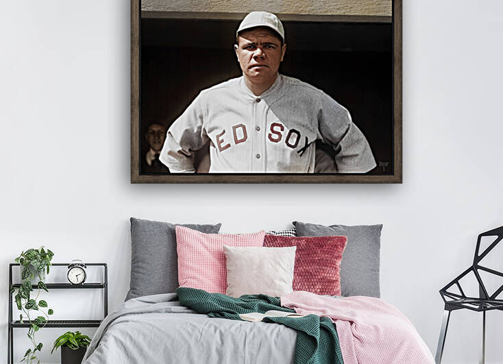Babe Ruth Colorized Photo by Row One Brand