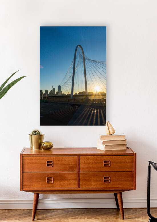 Sunrays Through Margaret Hunt Hill Bridge by Jennifer White