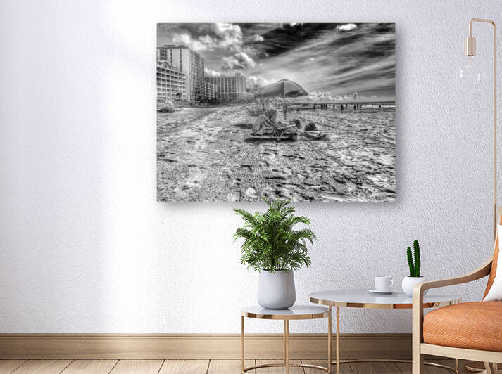 Under the Umbrella  B&W by Light Through Glass