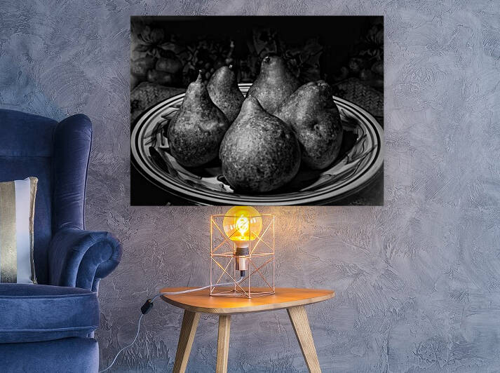 Pears  B&W by Light Through Glass