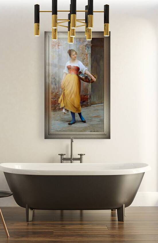 A Good Catch by Eugen von Blaas Remastered Xzendor7 Classical Fine Art Old Masters Reproductions by xzendor7