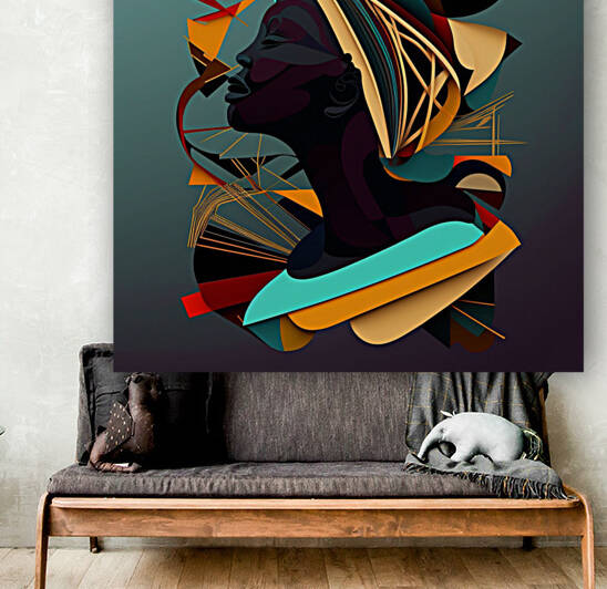 African woman abstract  by Wincate Wacera