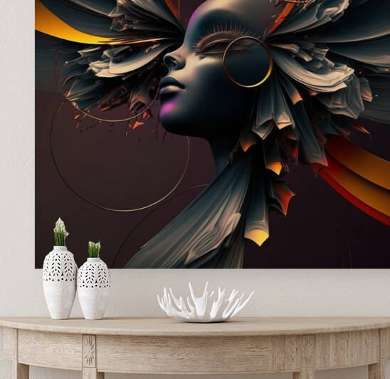 Lady abstract  by Wincate Wacera